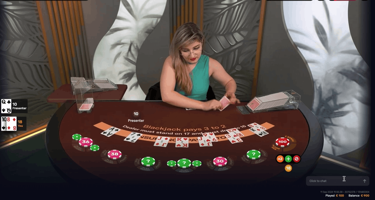 Live blackjack by ICONIC21