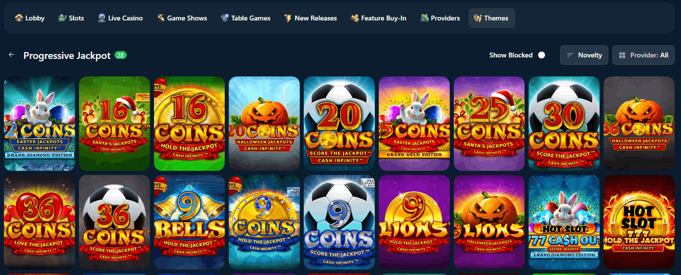 Wild.io Casino jackpot games