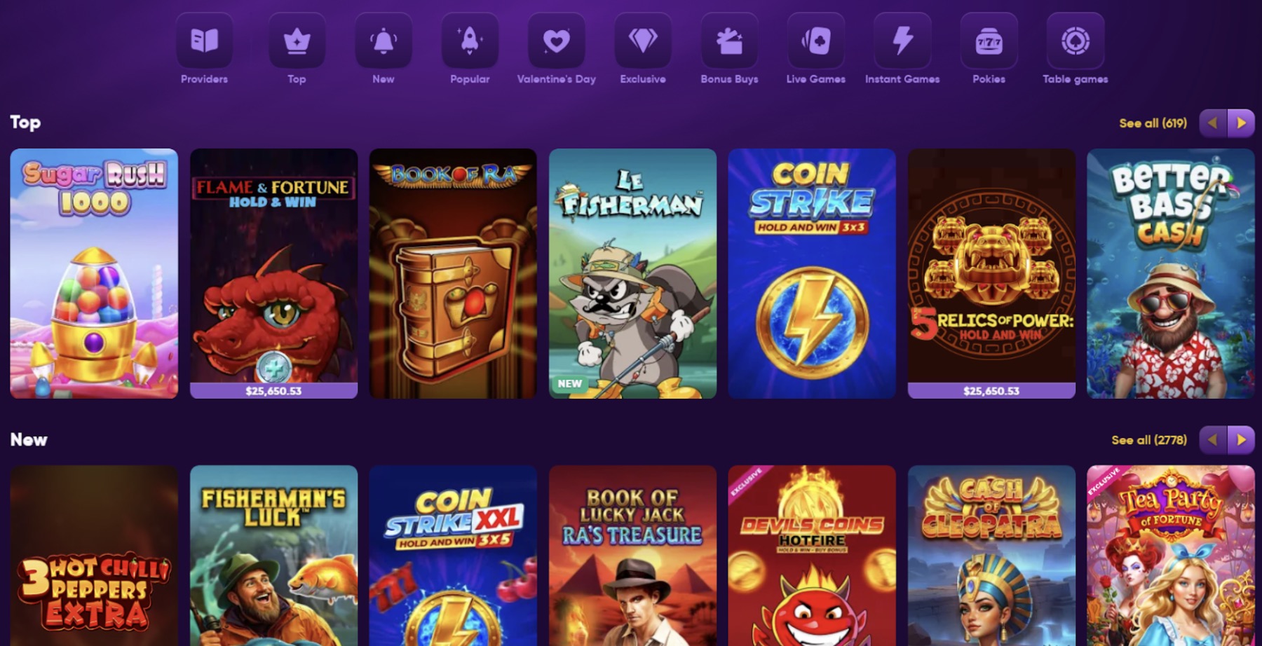 KingMaker Casino game library