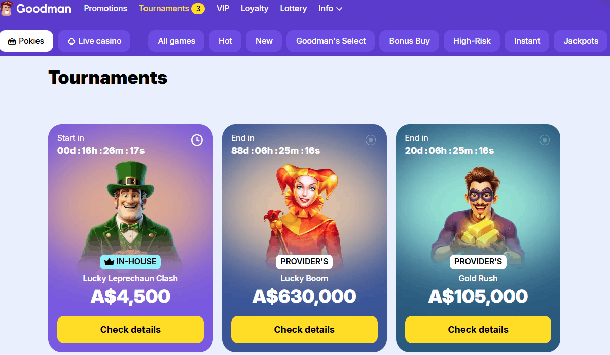 Goodman Casino Tournaments