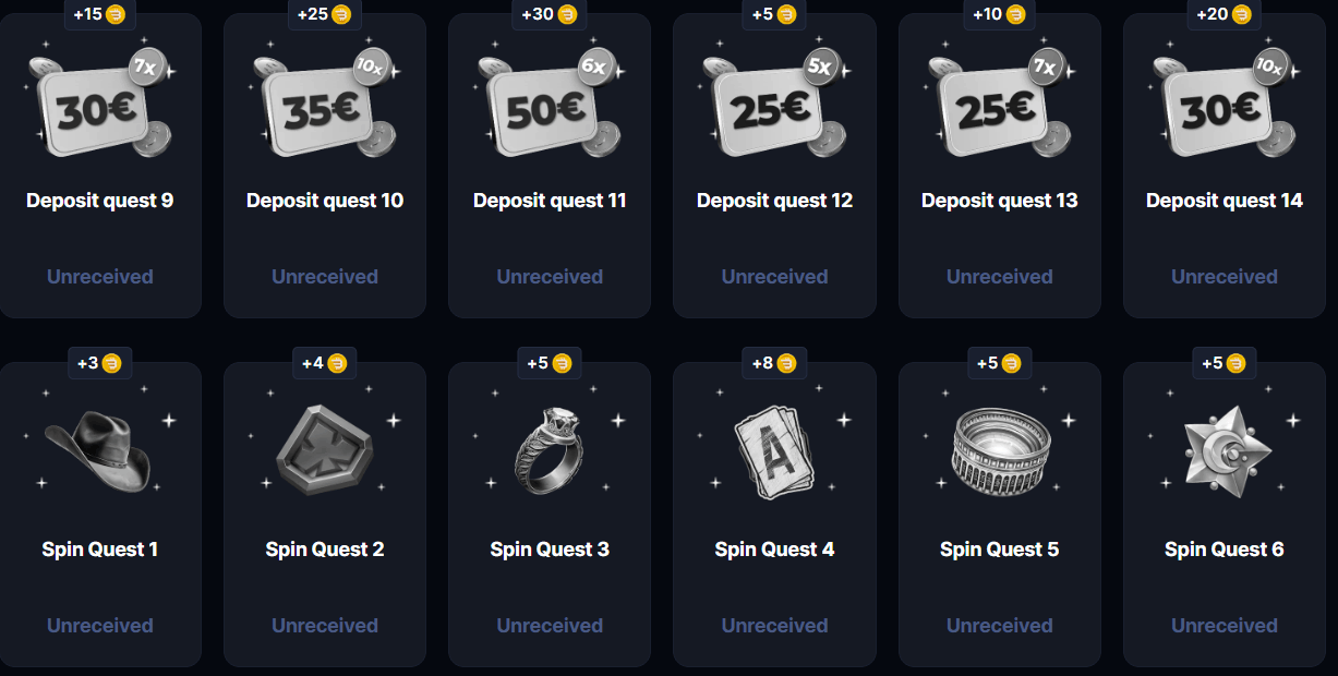 Betflare Casino daily missions and achievements