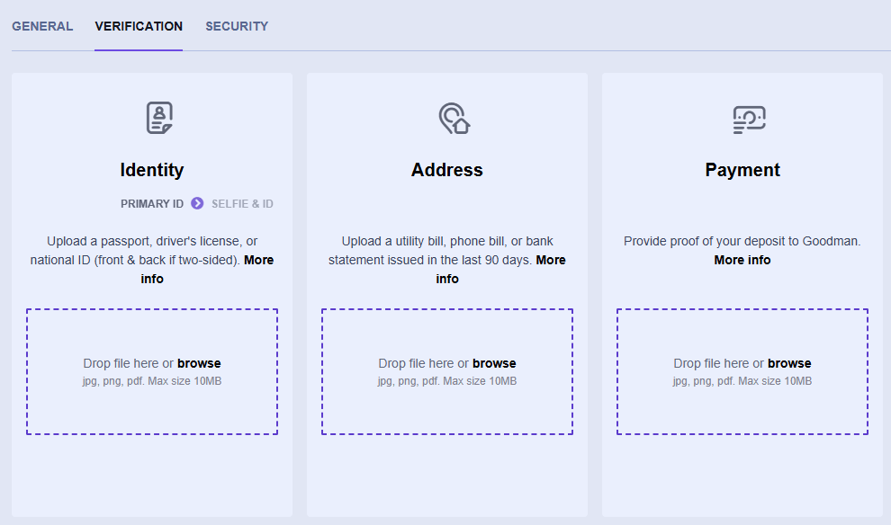 Goodman Casino KYC requirements