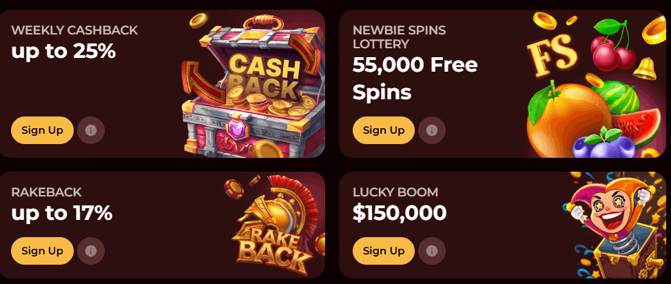 Roman Casino rakeback and cashback promos