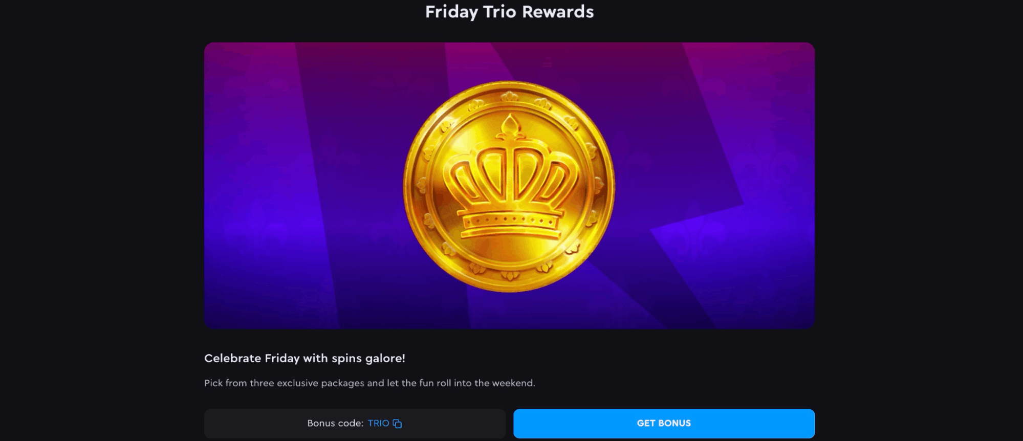 Rockwin Casino friday free spins promo