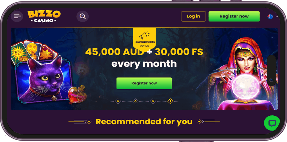 Bizzo Casino mobile welcome bonus