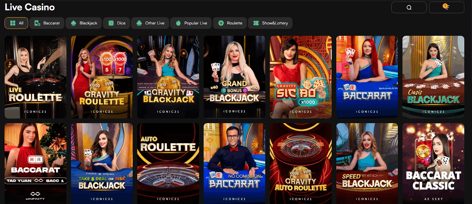NewLucky Casino live dealers