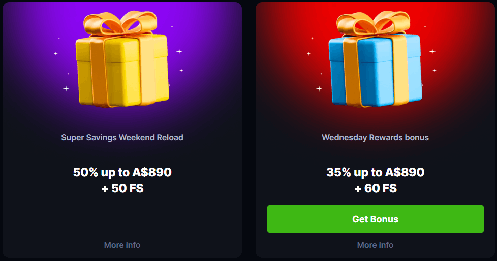 Betflare Casino weekly and weekend reloads