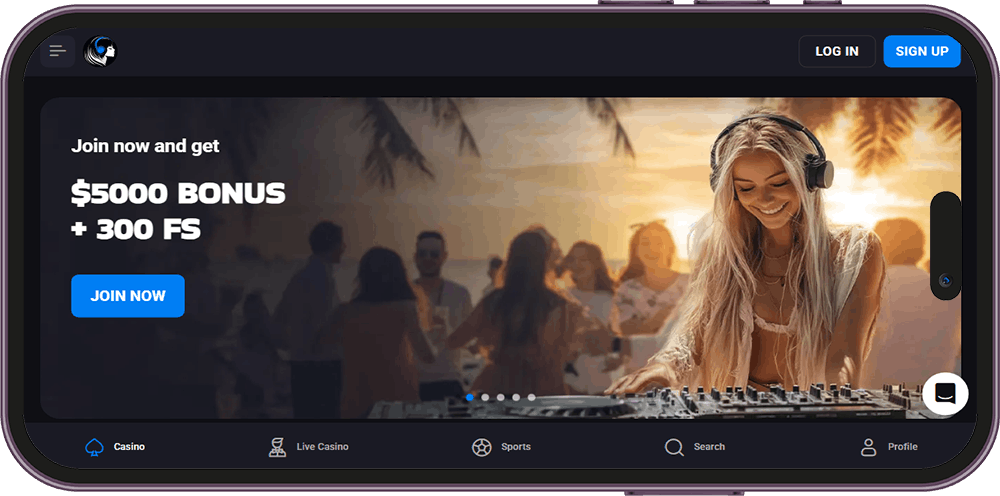 Lucky Vibe mobile casino sign up bonus