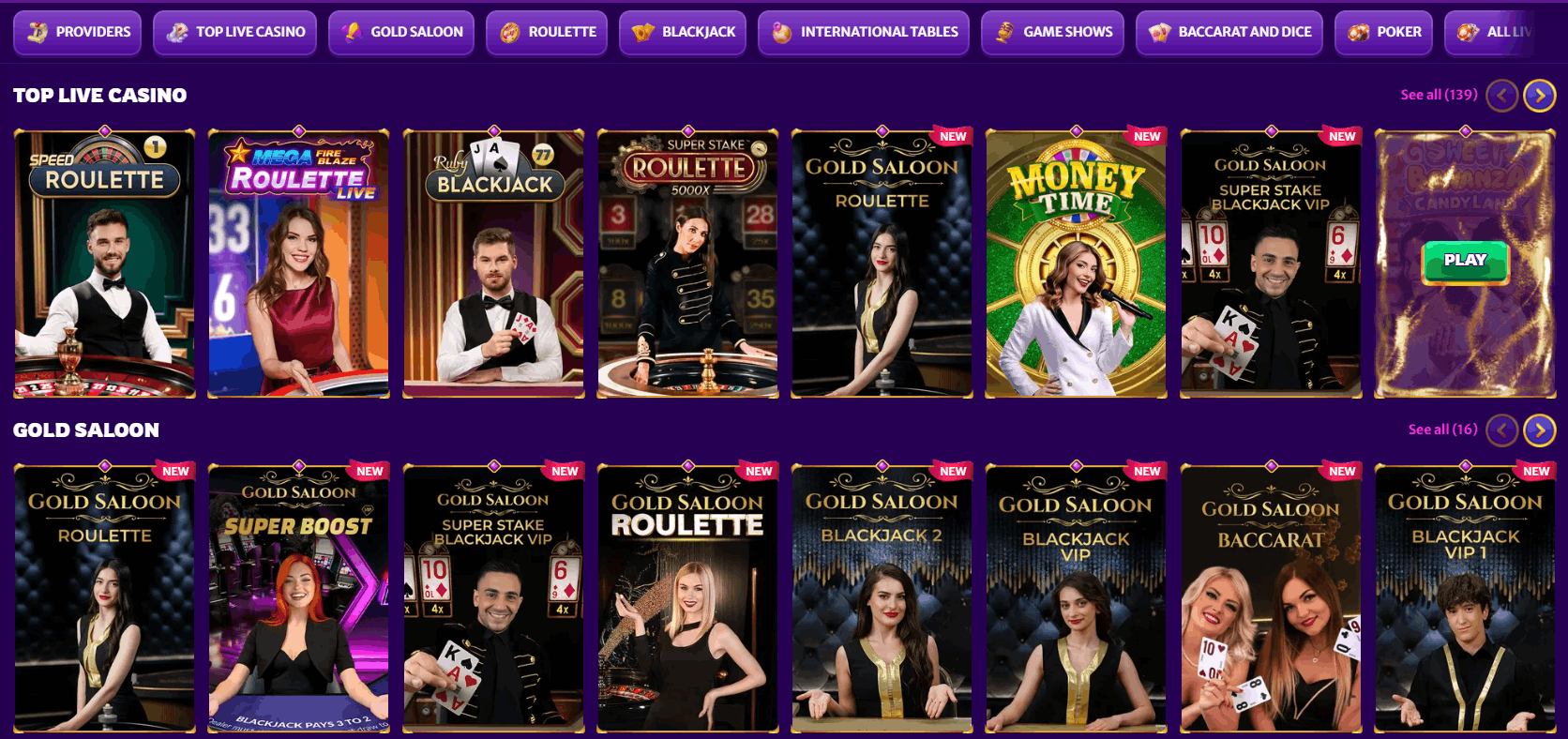 Midarion Casino live dealers