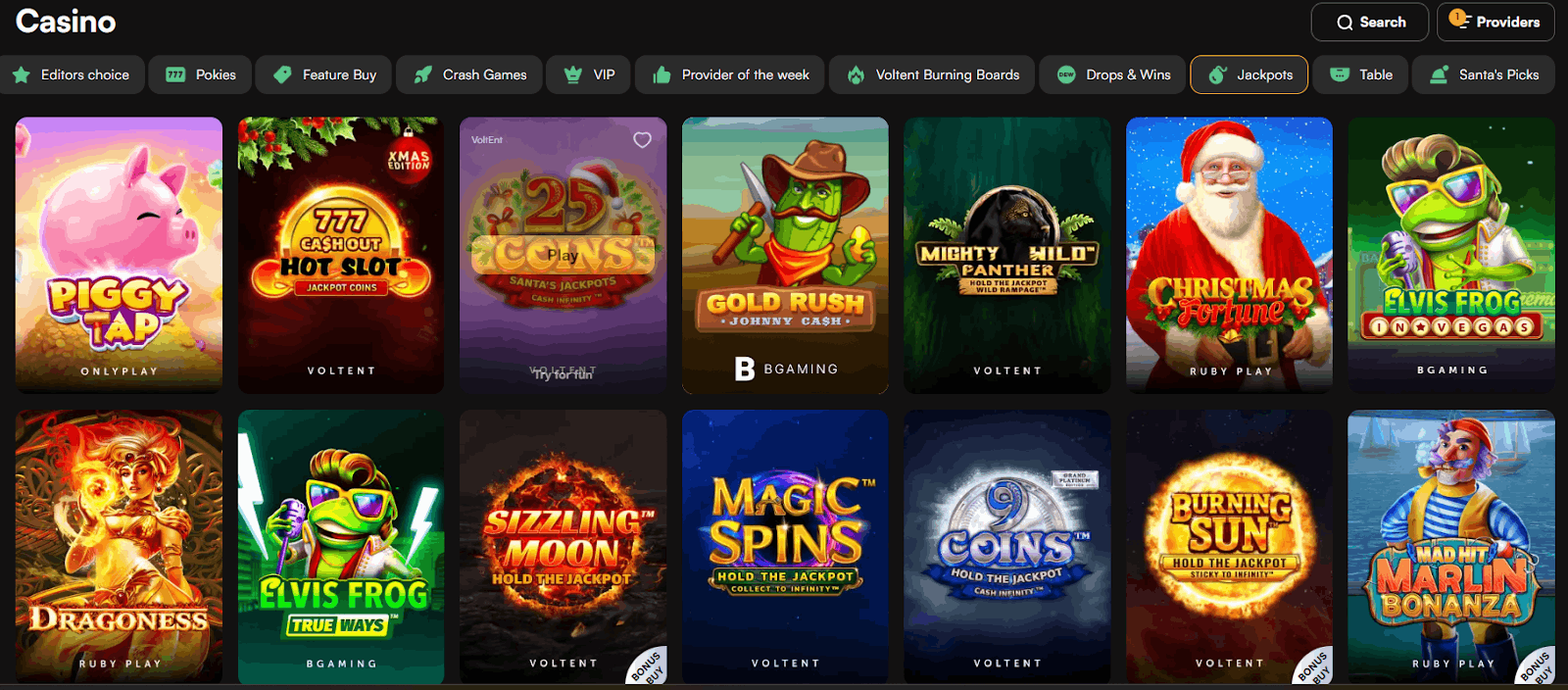 NewLucky Casino jackpots
