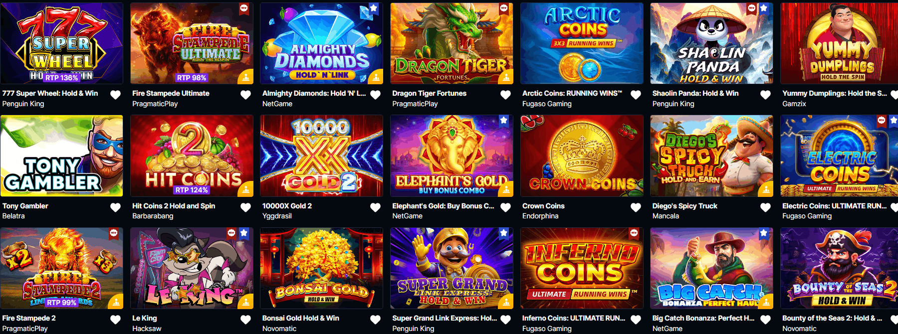 Betflare Casino jackopt games