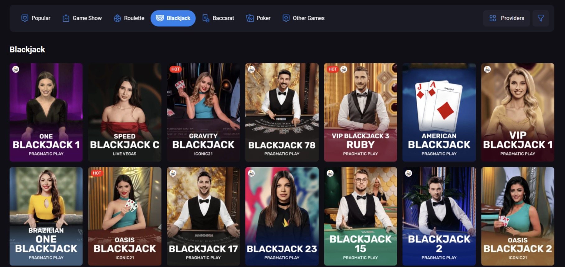 Lucky Vibe blackjack games
