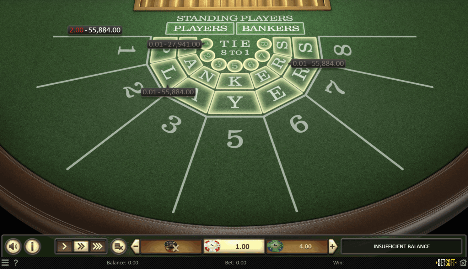 Baccarat table