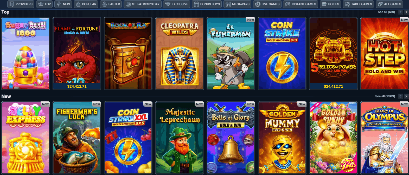 BetRepublic Casino real money games
