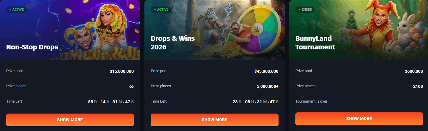 SlotLords Casino tournaments