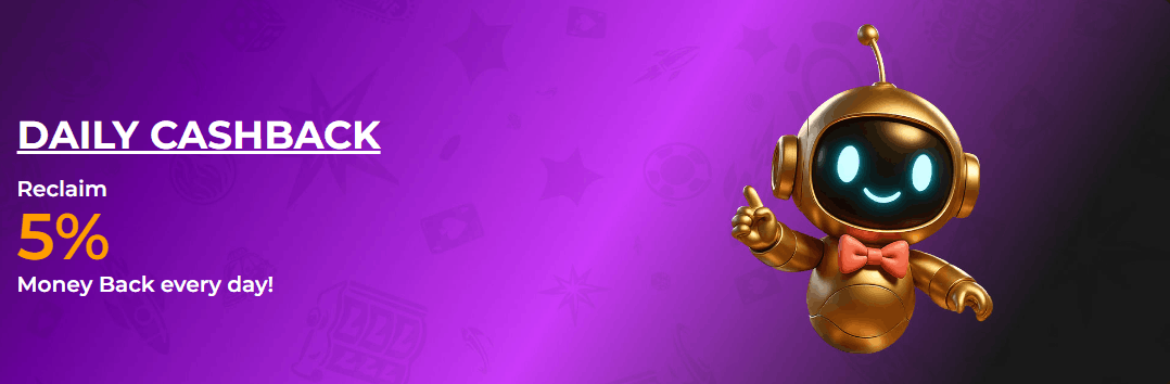 VegaZone Casino daily cashback