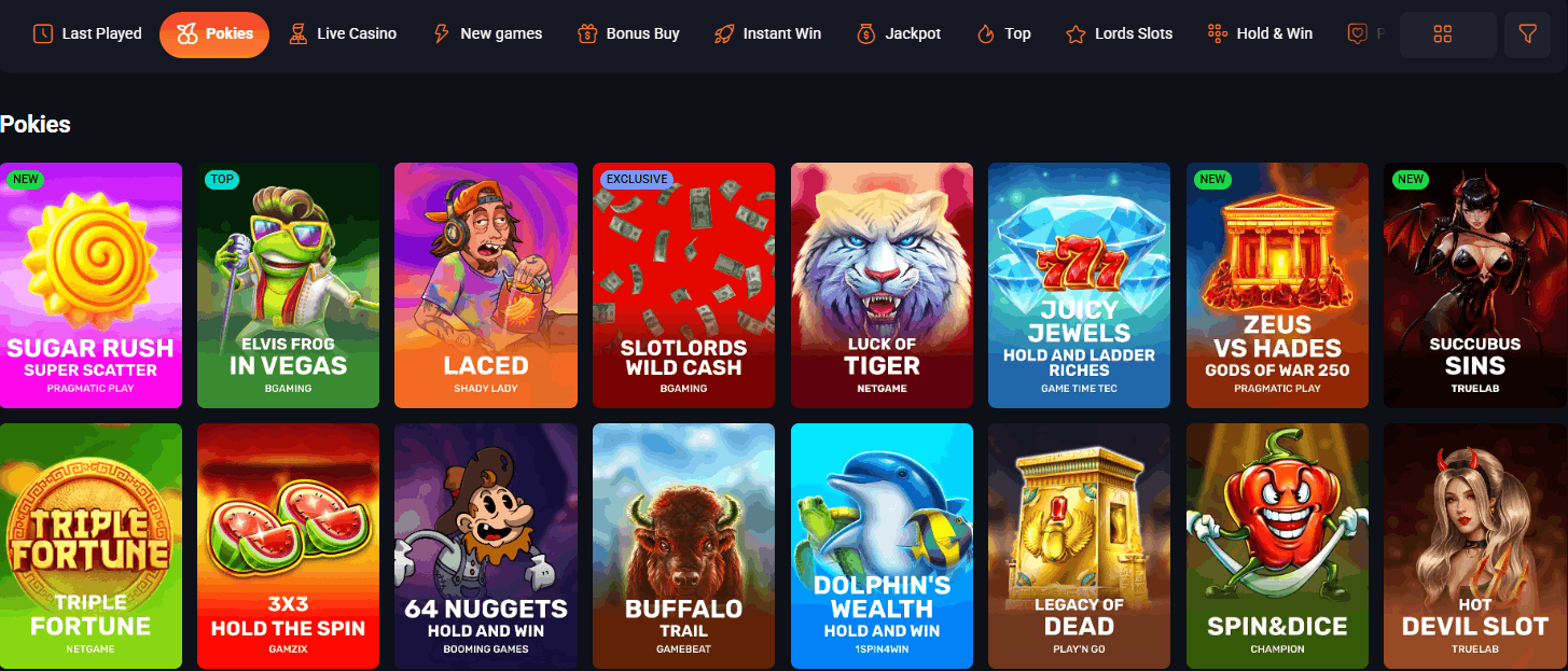 SlotLords Casino online pokies
