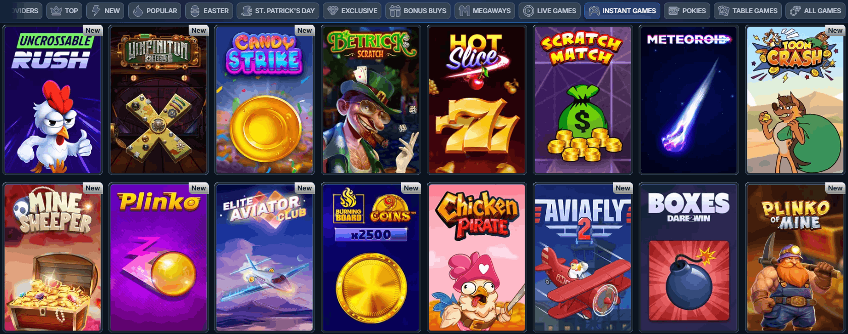 BetRepublic Casino instant games
