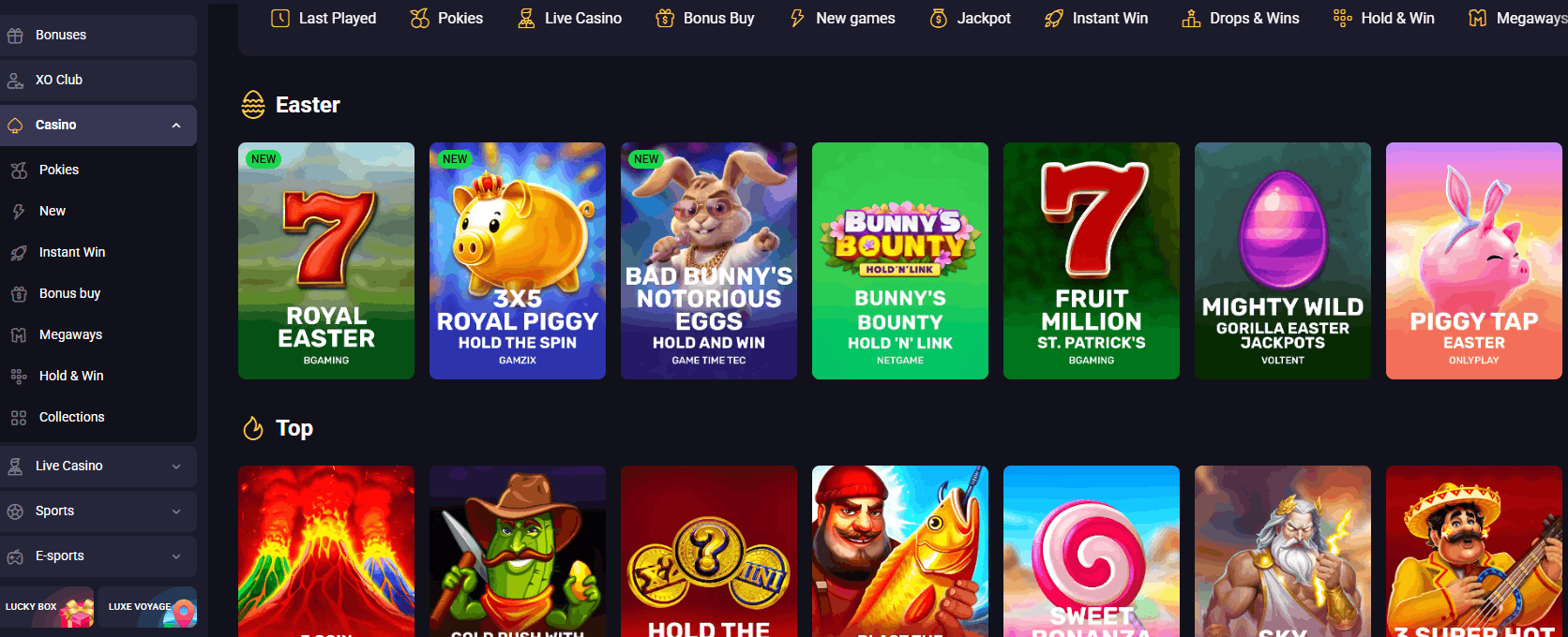RollXO Casino real money games