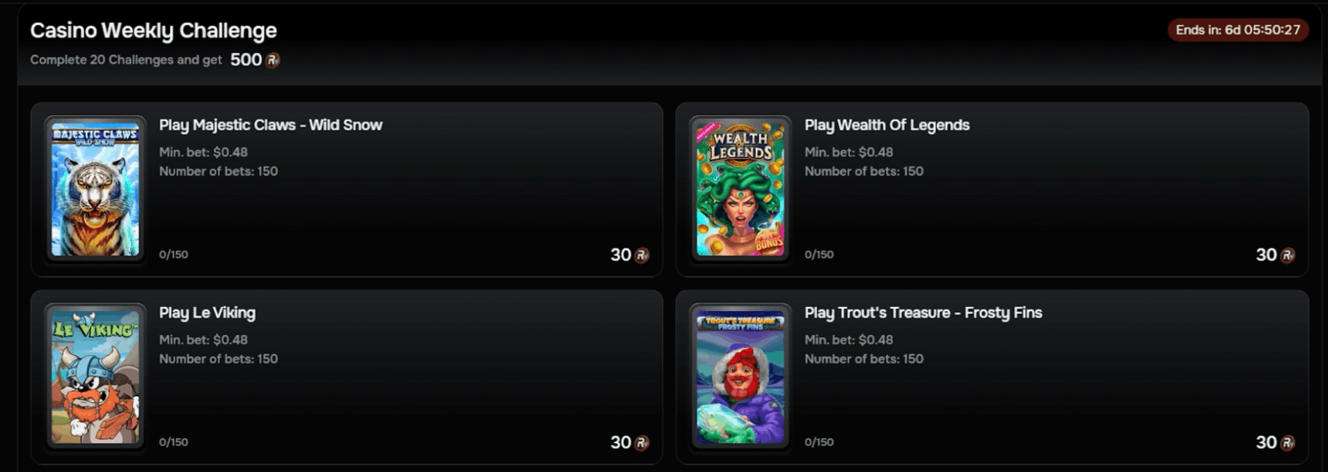 Revolution Casino challenges