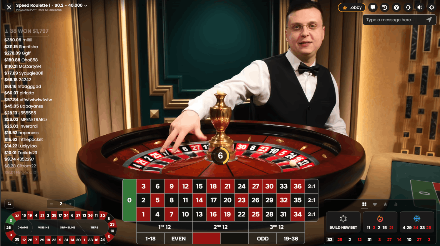 Speed Roulette by Pragmatic Play Live