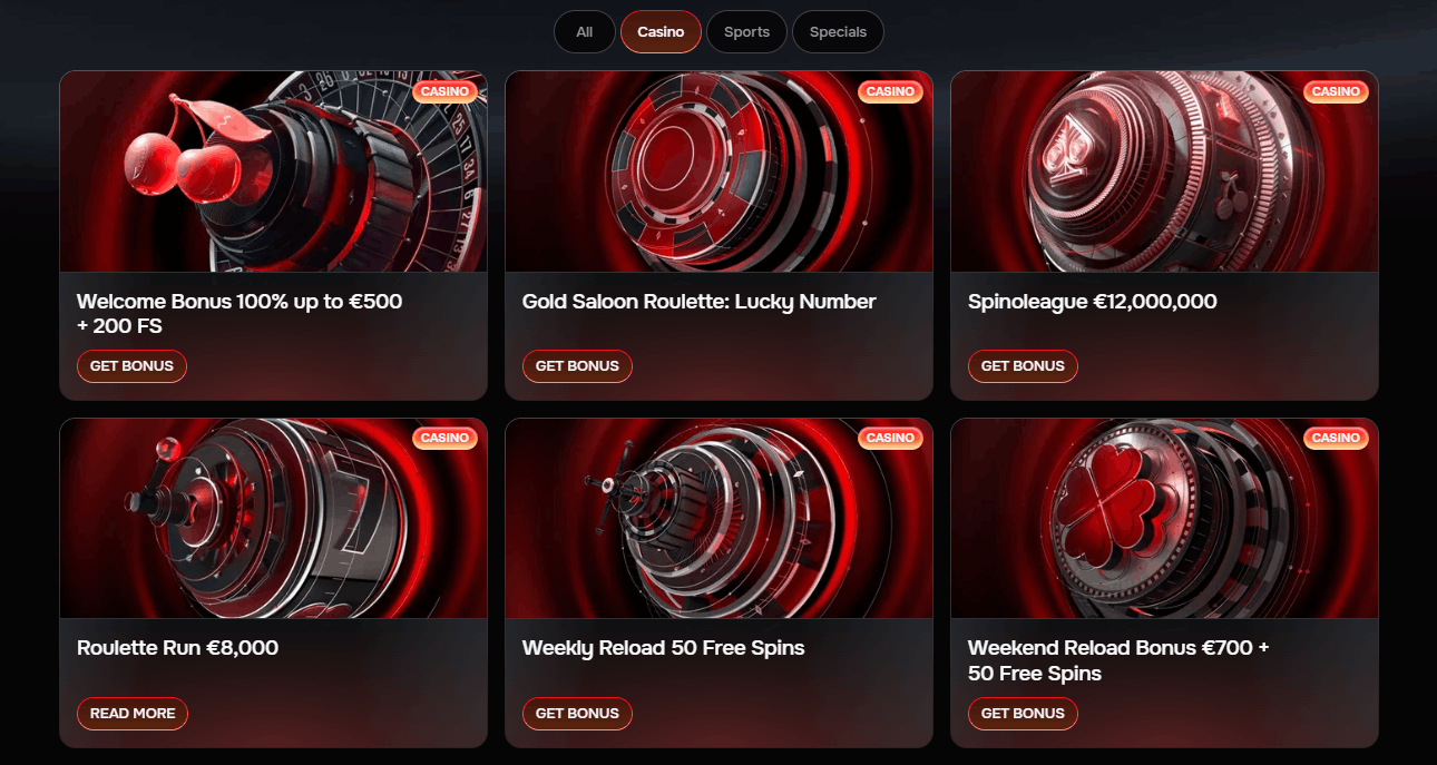 Revolution Casino Bonuses