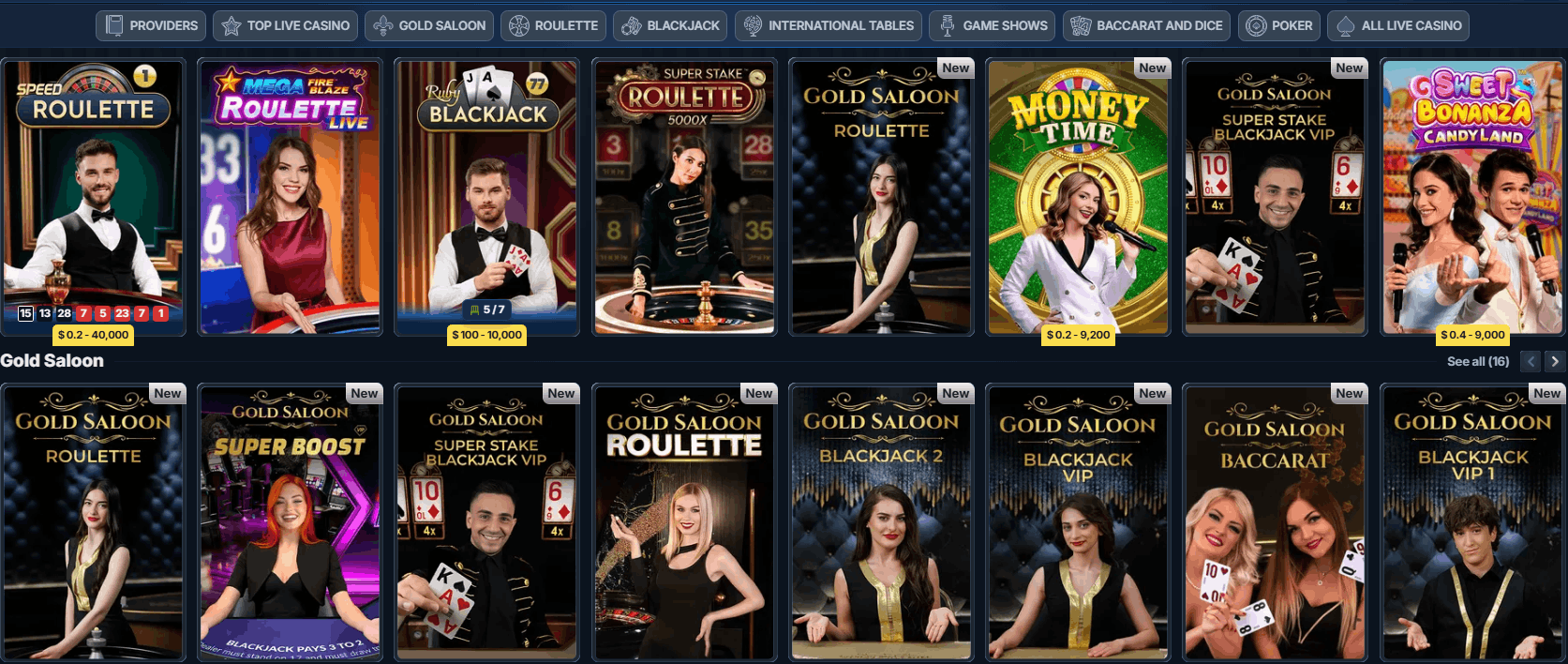 BetRepublic Casino live dealers
