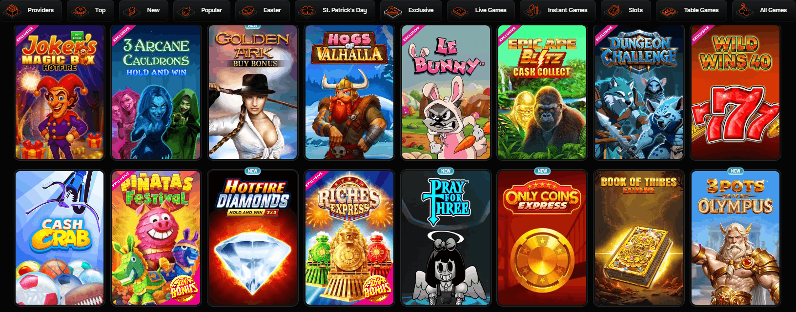 Revolution Casino games