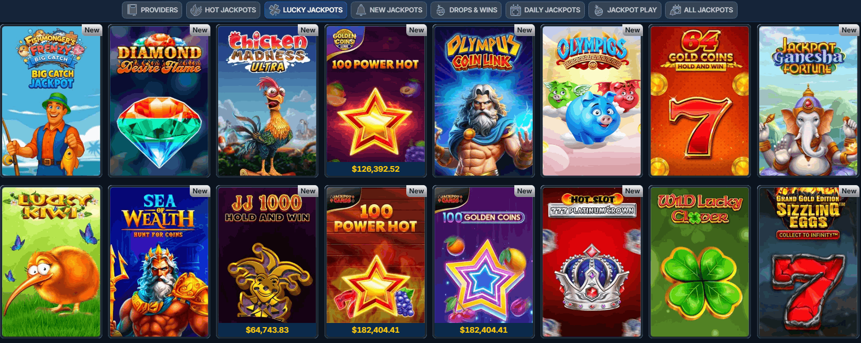 BetRepublic Casino jackpots