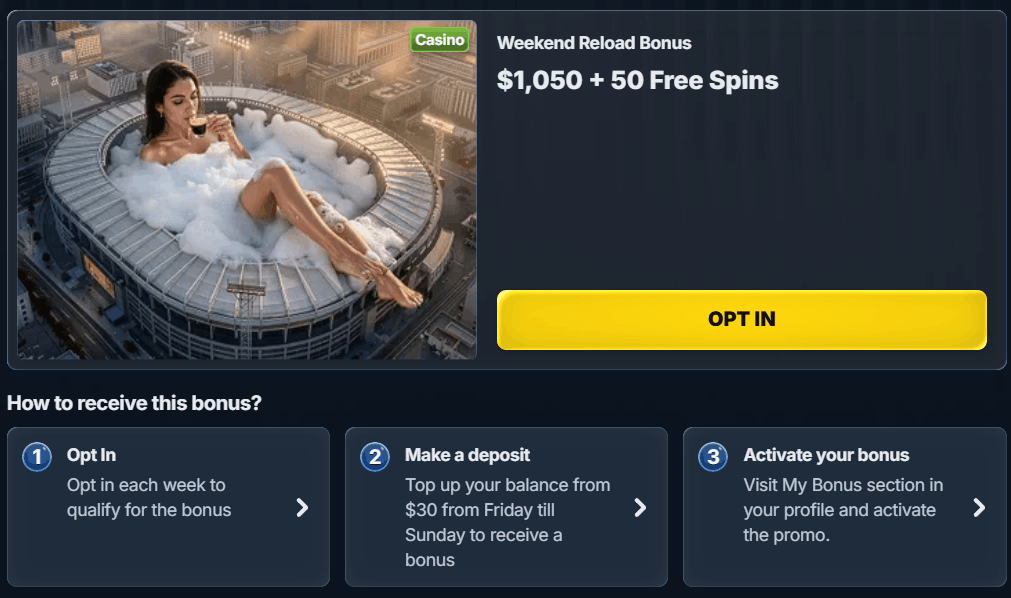 BetRepublic Casino weekend reload deal
