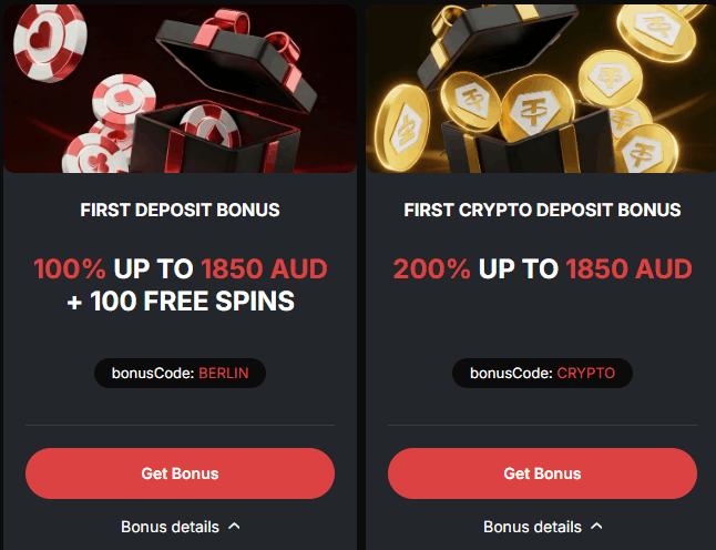 CasinoChan first deposit bonus
