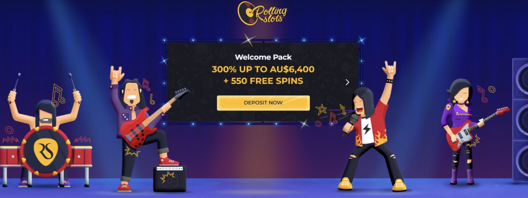Rolling Slots welcome bonus
