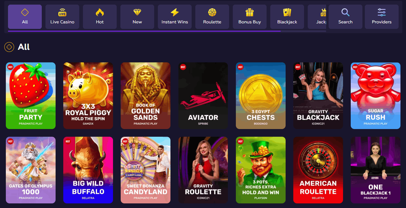 Playfina Casino real money games