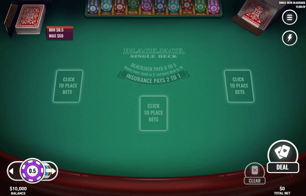 Single Deck Blackjack by Platipus