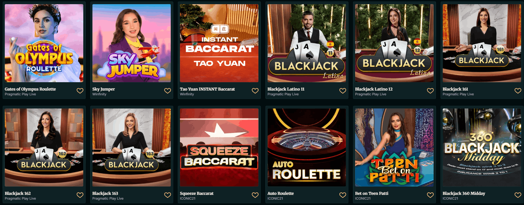 FairCrown Casino live dealers