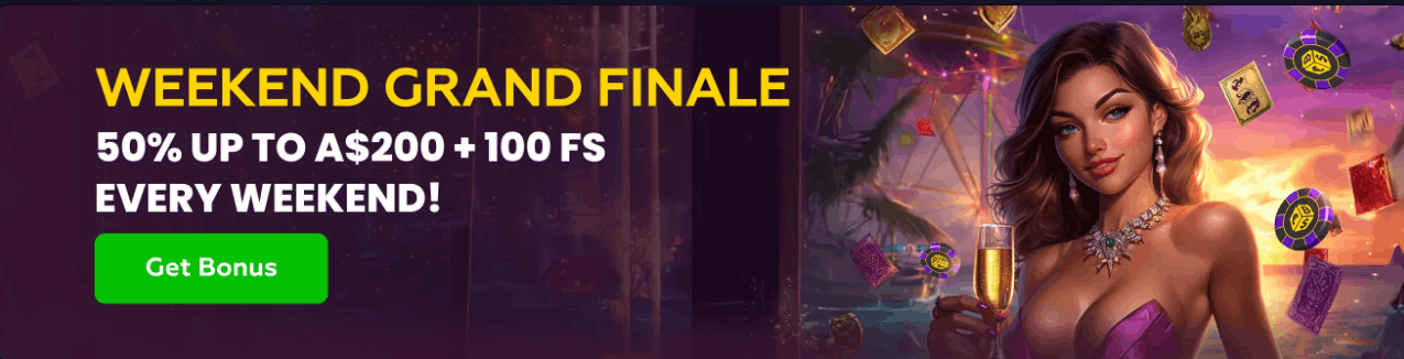 Playfina Casino weekend grand finale bonus