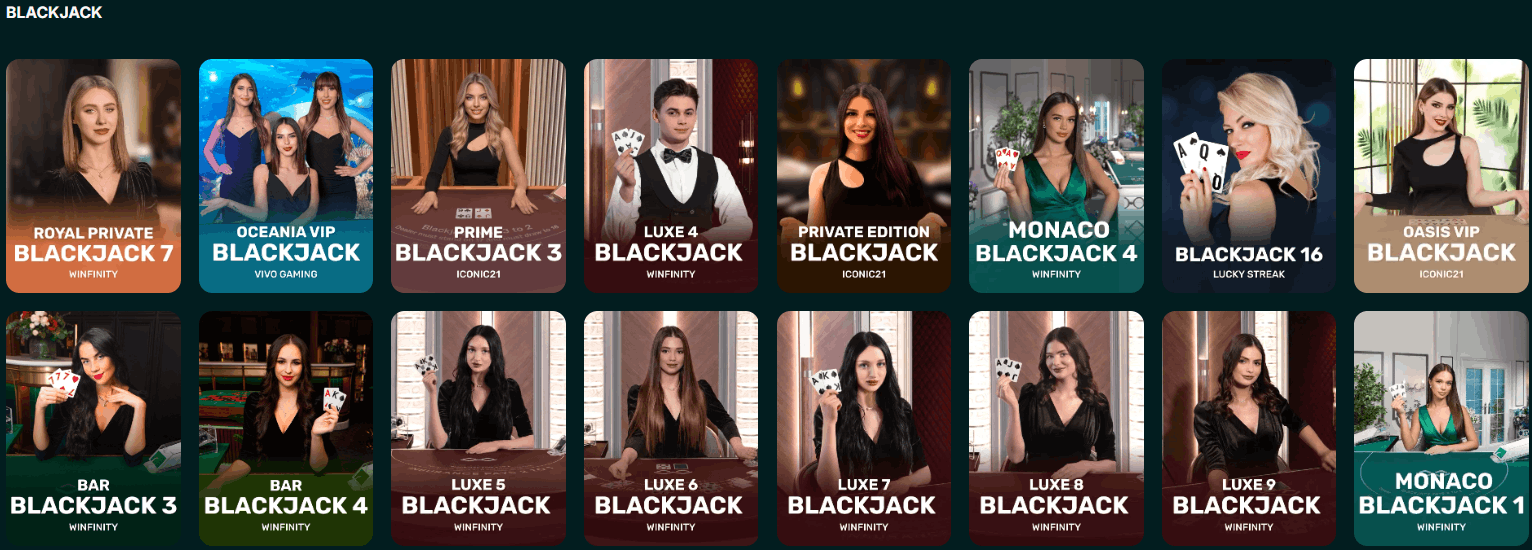 Spinaconda Casino live dealers