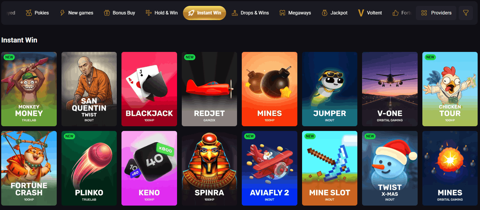 Fortune Play Casino instant win games