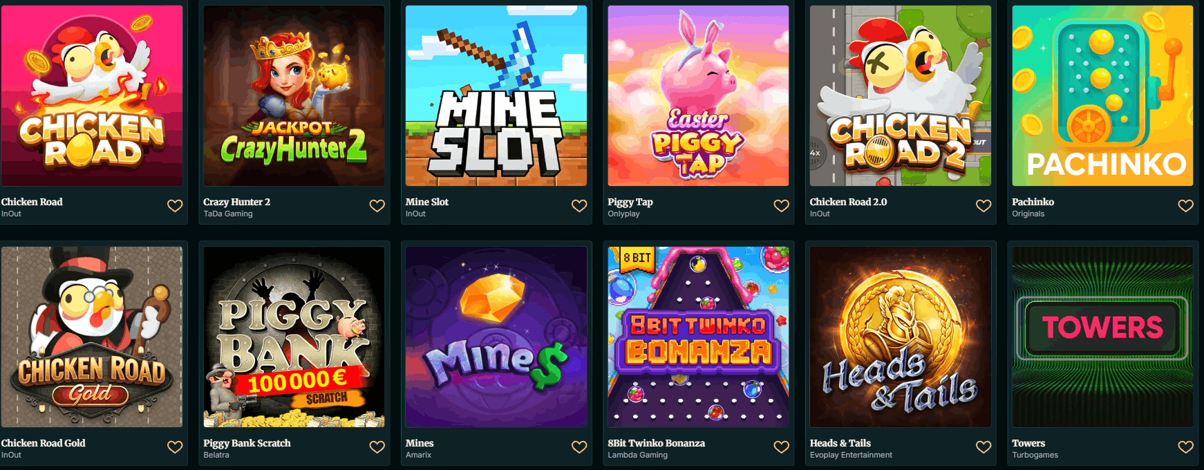 FairCrown Casino instant games