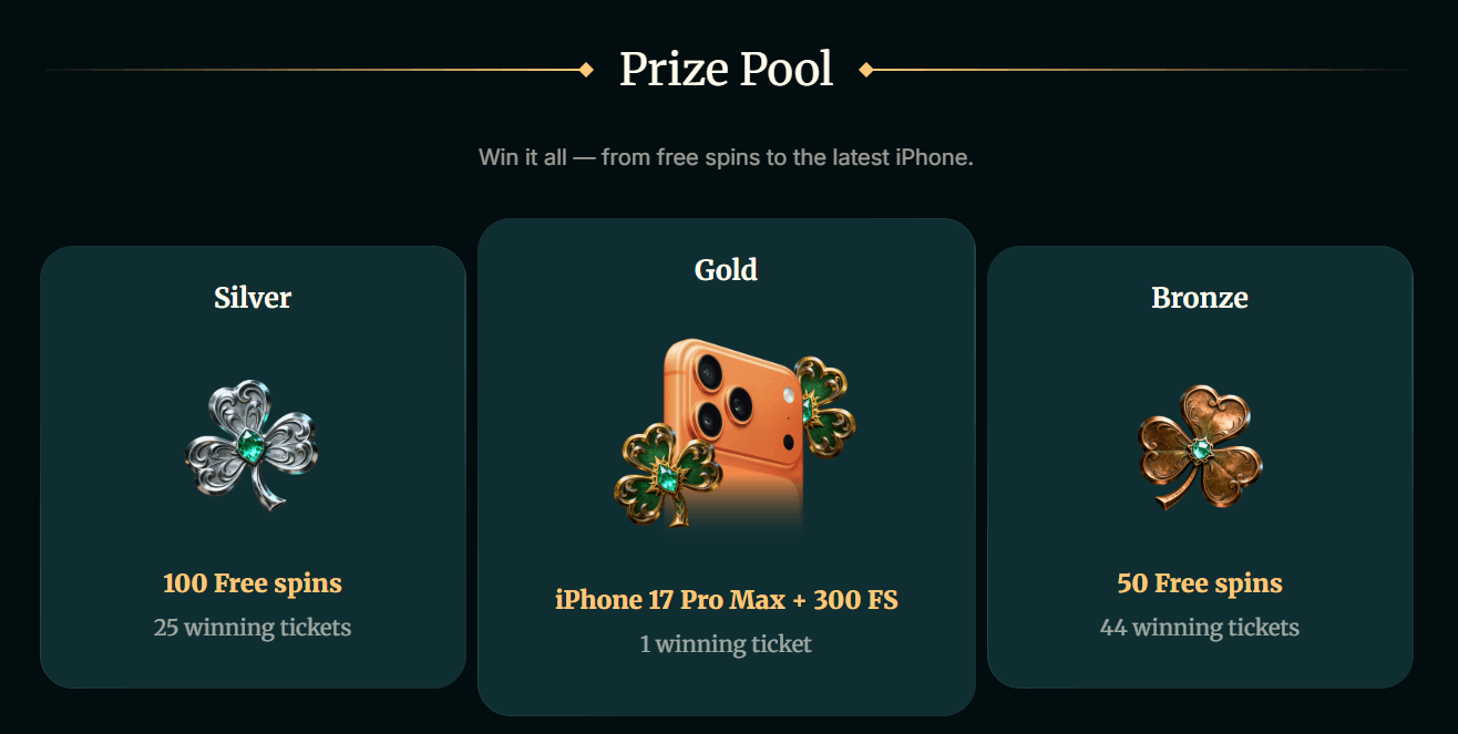 FairCrown Casino lottery prize pool