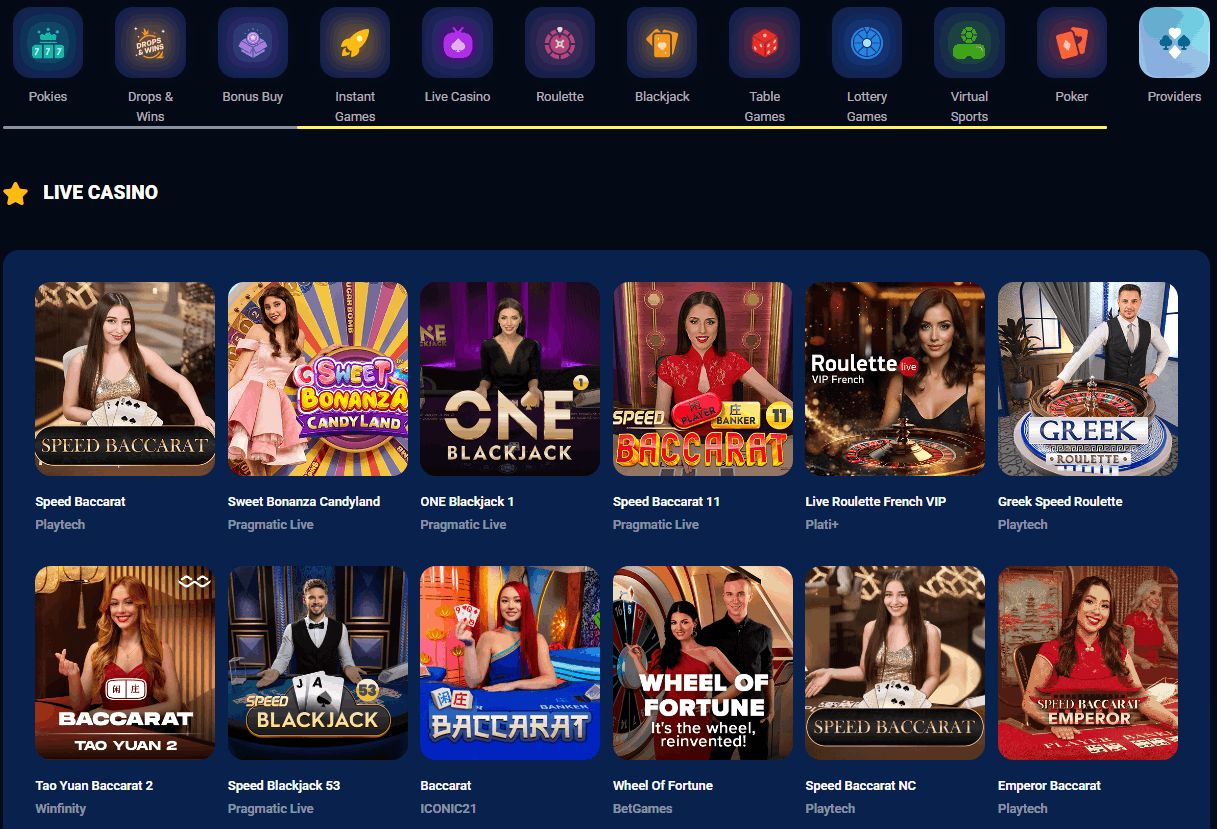 AzurSlot Casino live dealers