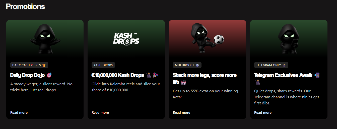 BetNinja Casino promotions