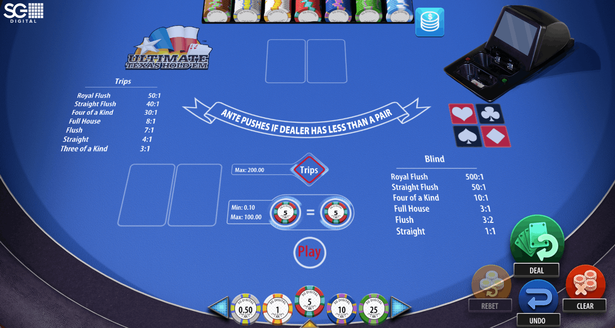 Ultimate Texas Hold’em table