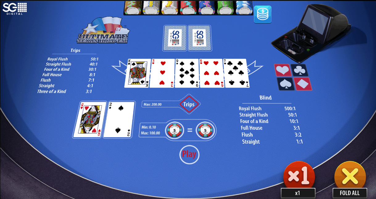 Ultimate Texas Hold Em dealer outs examples