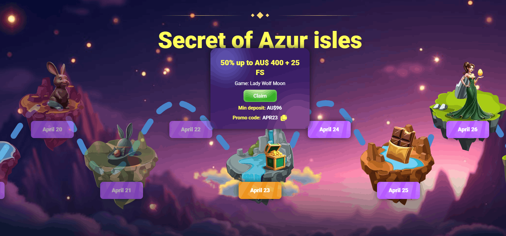 AzurSlot Casino bonus map