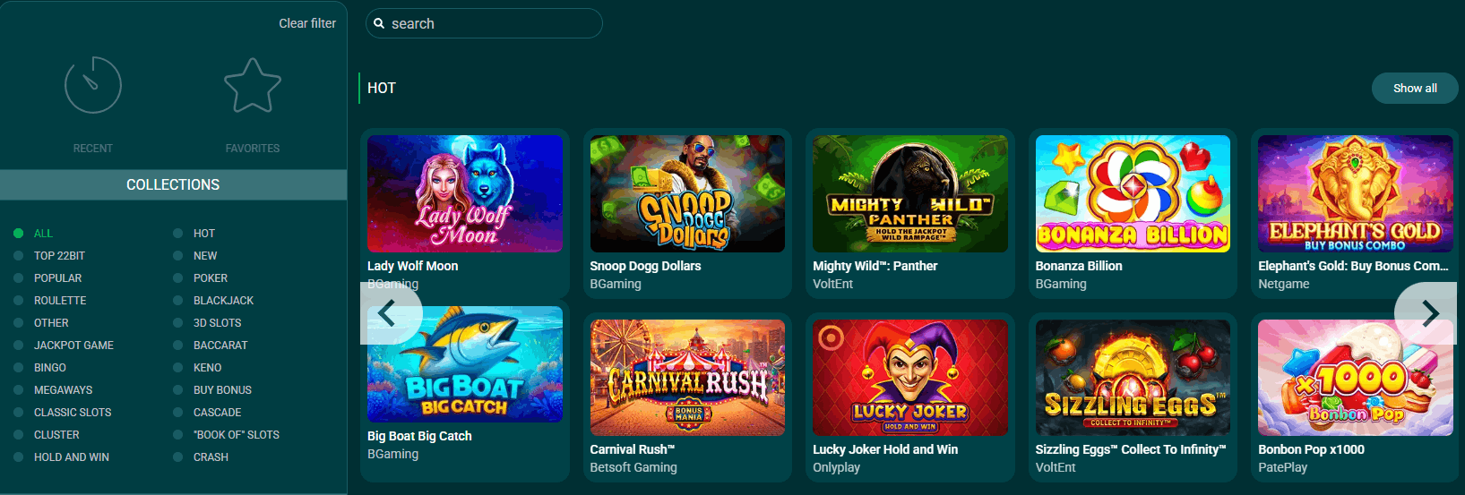 22Bit Casino real money games
