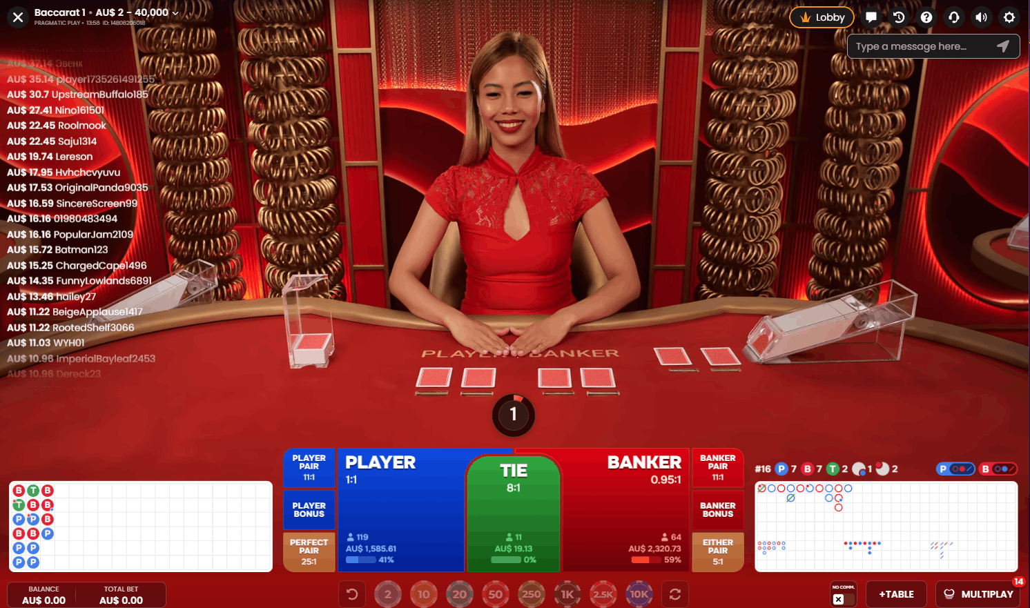 Baccarat A by Pragmatic Play Live