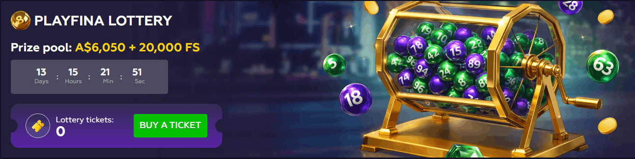 Playfina Casino lottery