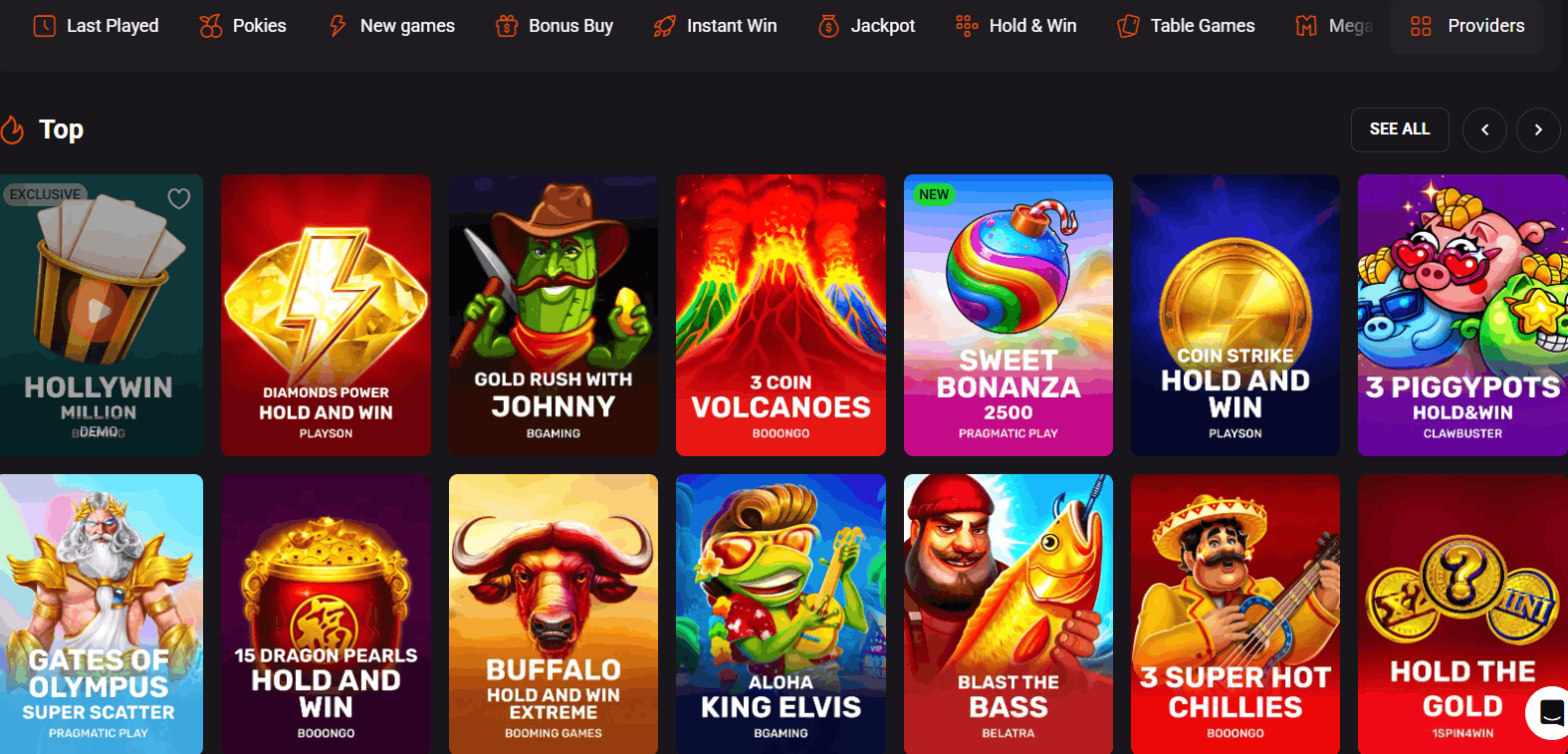 HollyWin casino real money games