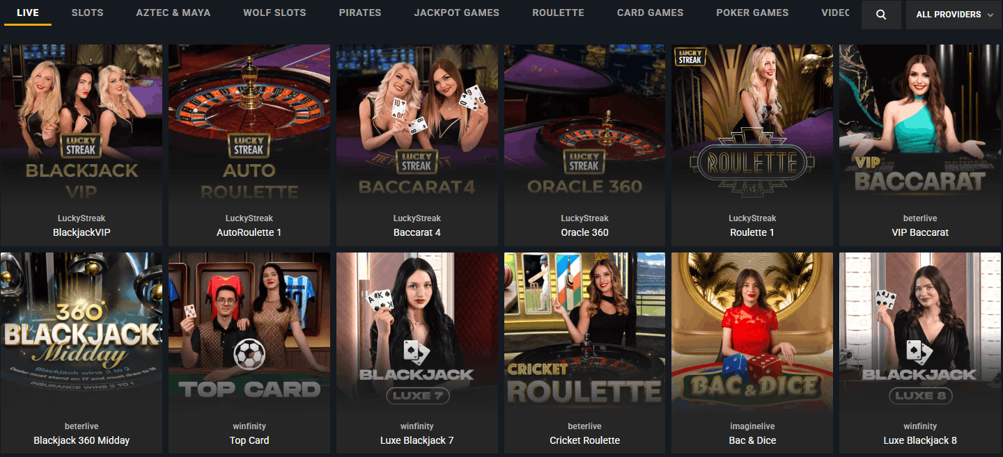 PlayMax Casino live dealers